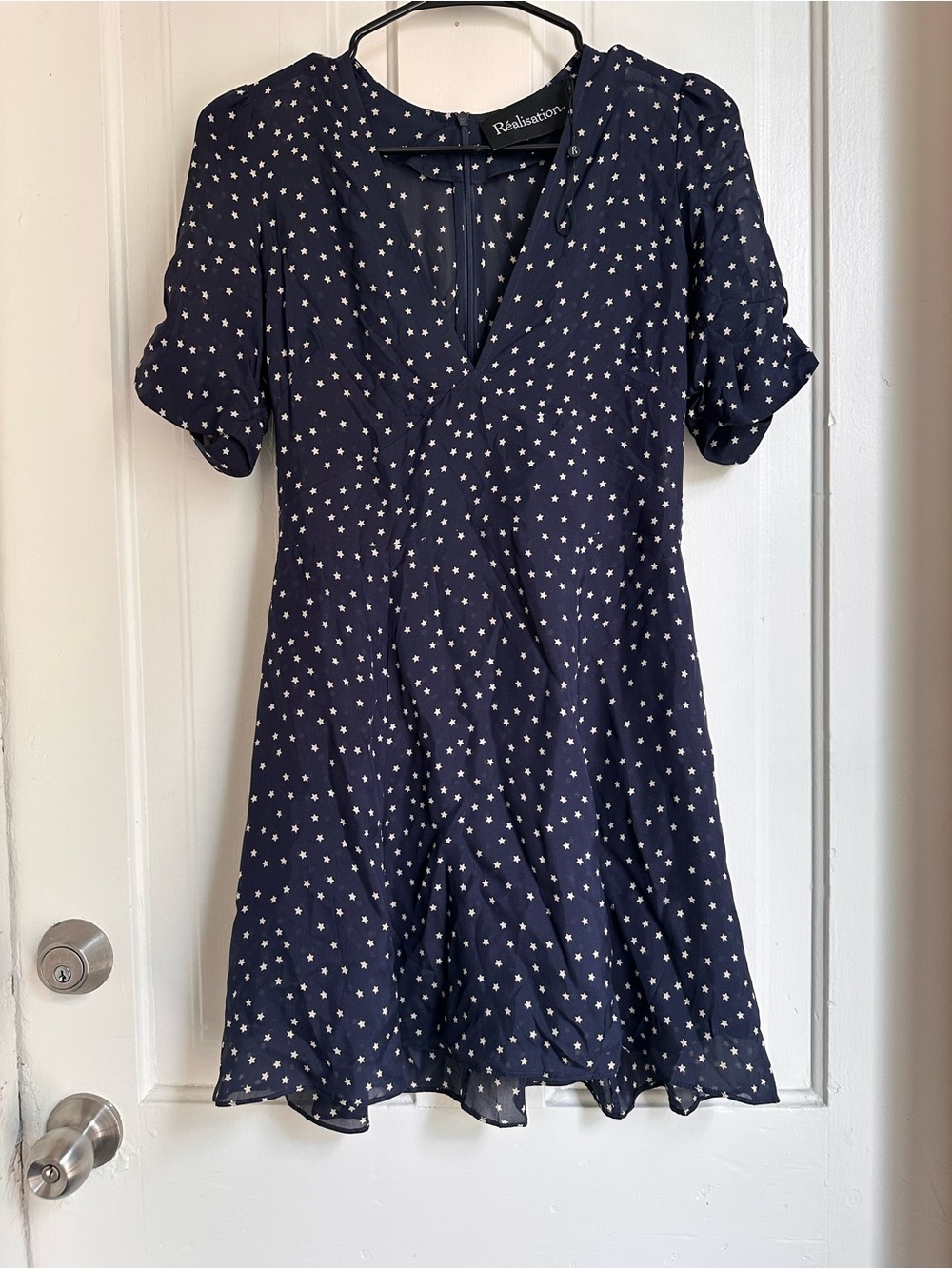 Realisation Par Navy Star Print Mini Dress Ozzie - Picture 7 of 7